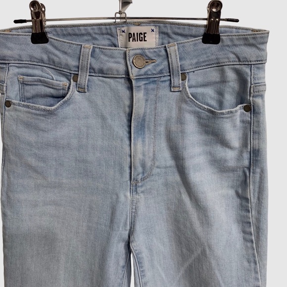 PAIGE MARGOT ANKLE  LIGHT-WASH DENIM-PANTS  HIGH-WAIST SKINNY JEANS - Picture 10 of 12